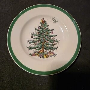 Spode Festive Green Christmas Tree Plate